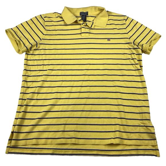 Ralph Lauren Other - Polo Jeans Co Ralph Lauren Polo Shirt Men's Size XXL Yellow Striped Vintage Flag